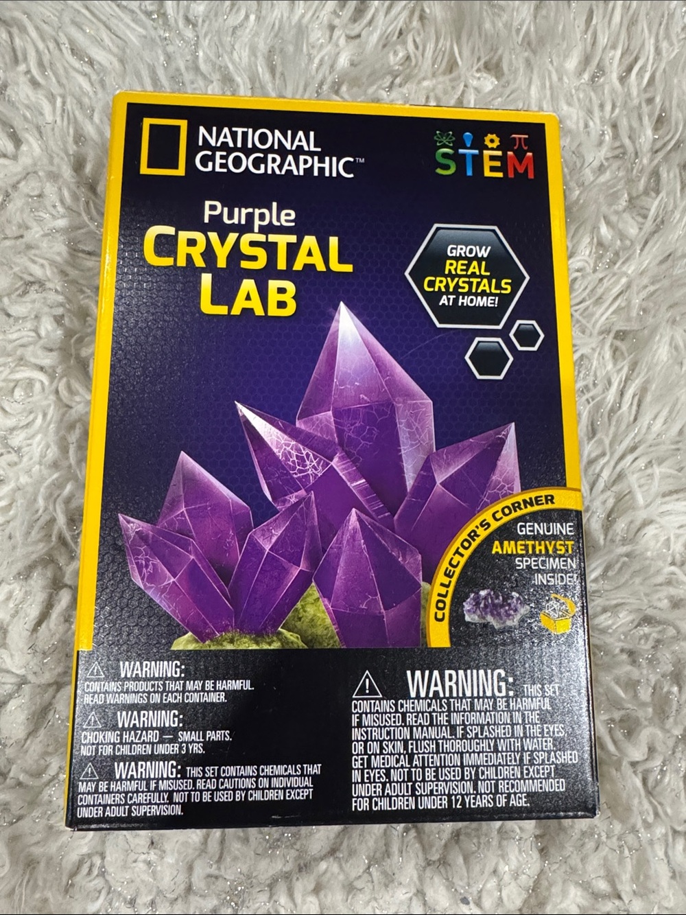 National Geographic Purple Crystal Lab Kit - Yellow Trim